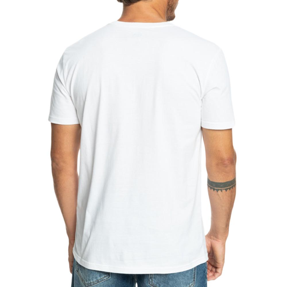 T-Shirt Blanc Homme Quiksilver Warpedframes vue 2
