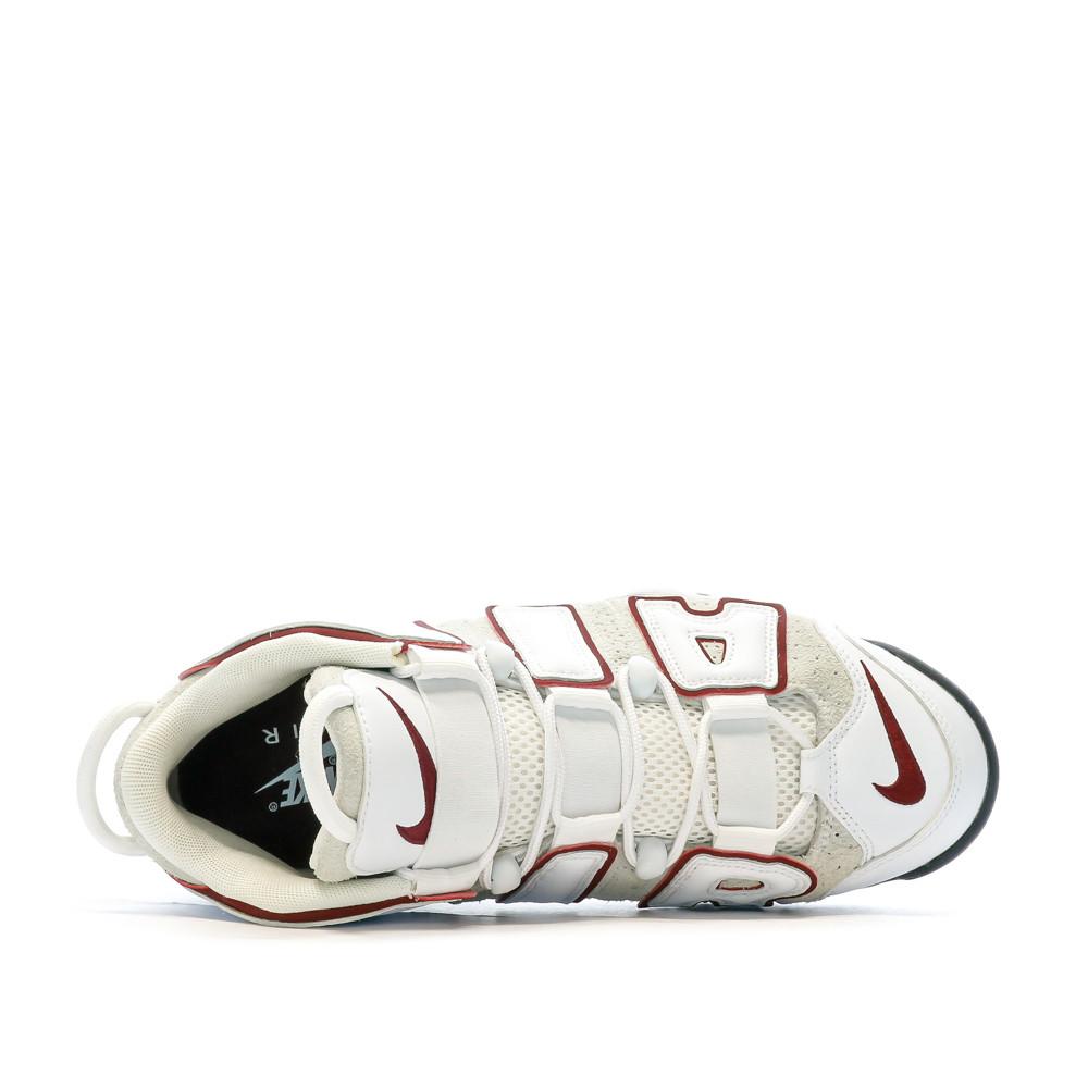 Baskets Écru/Rouge Homme Nike Air More Uptempo 96 vue 4