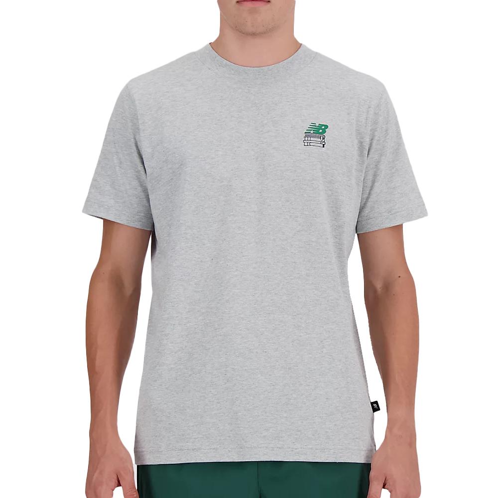 T-shirt Gris Homme New Balance Booksh pas cher