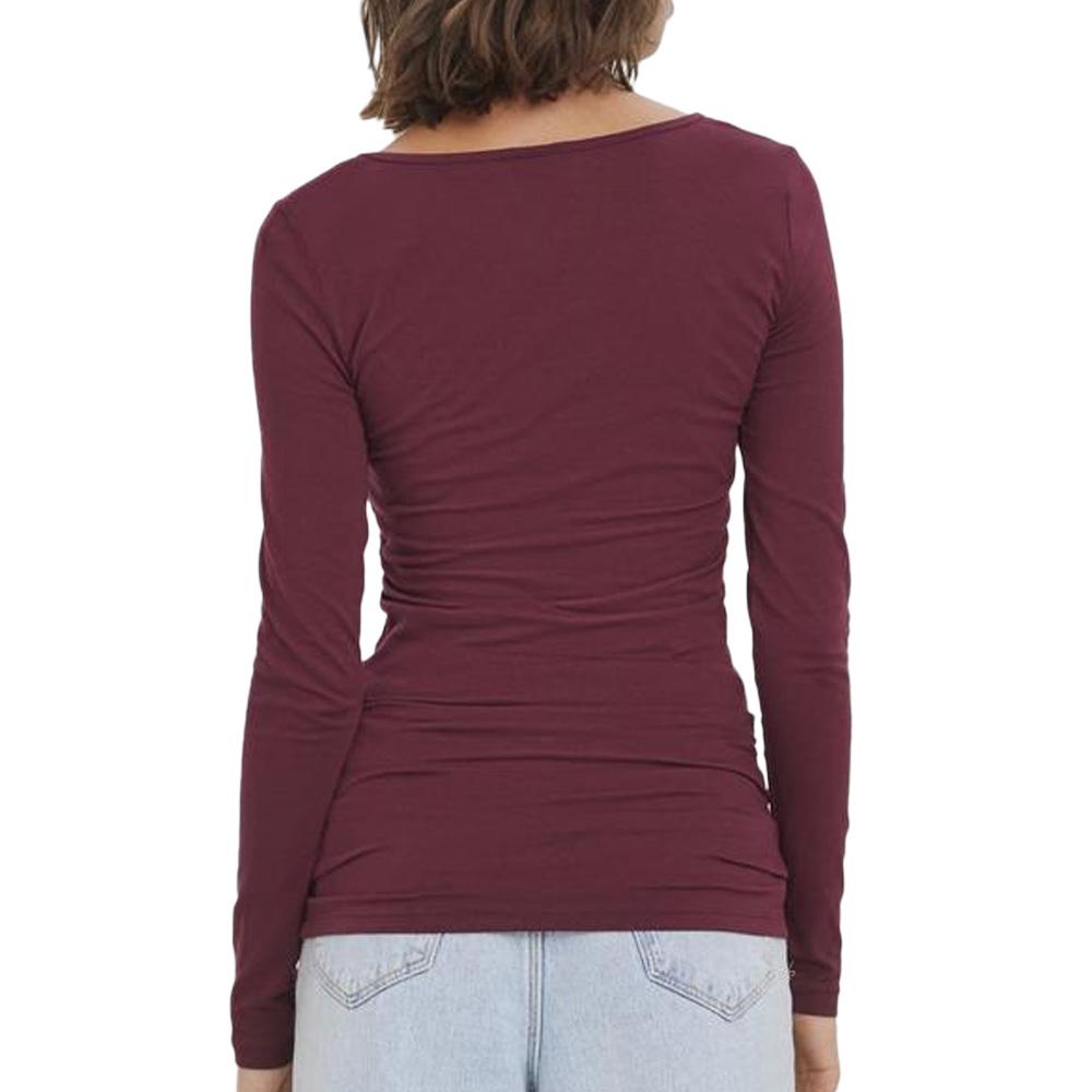 T-shirt Prune Femme Vero Moda Maxi My Ls Soft vue 2