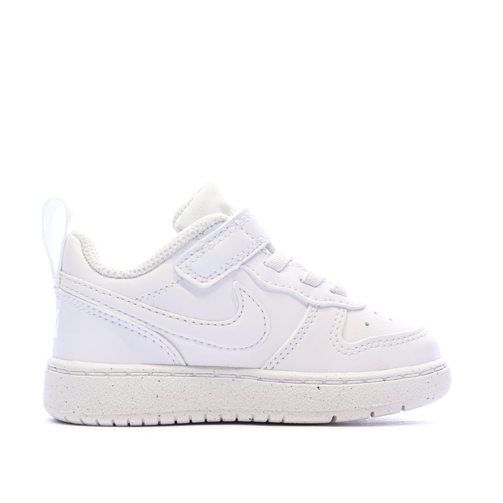 Baskets Blanc Enfant Nike Court Borough Low Recraf vue 2