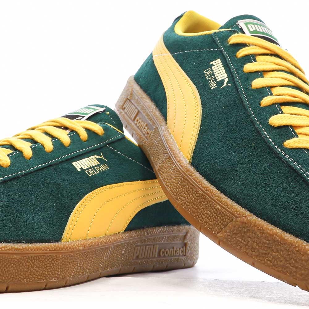 Baskets Vertes/Oranges Homme Puma Delphin vue 7
