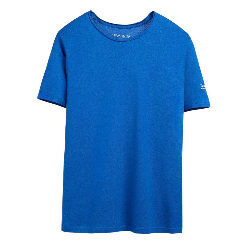 T-shirt Bleu Homme Teddy Smith T-geo pas cher