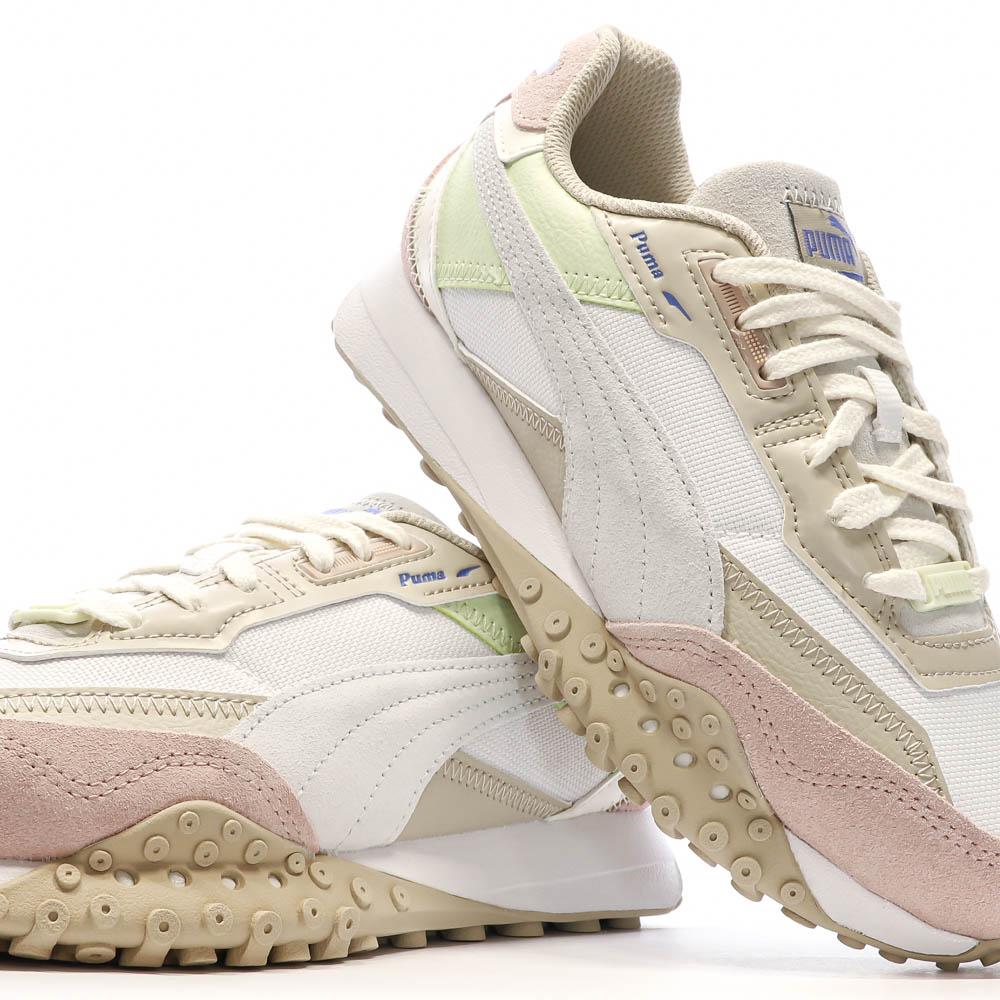 Baskets Rose/Beige Fille Puma Blktop Rider Bts vue 7