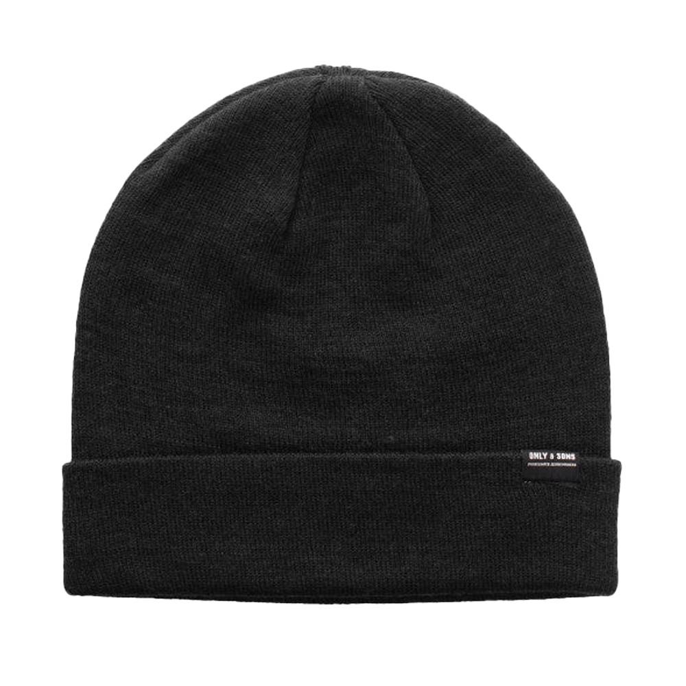 Bonnet Noir Homme Only & Sons Sevan pas cher