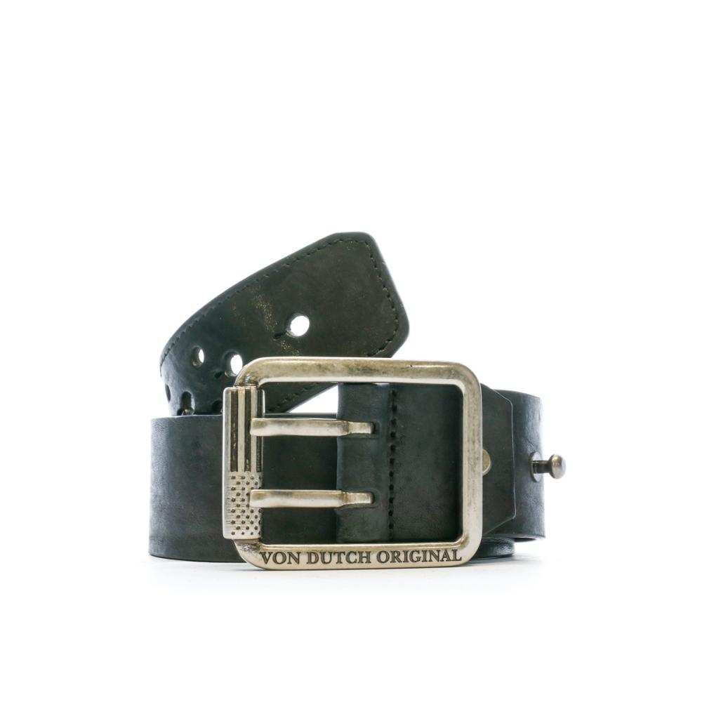Ceinture Noir Homme Von Dutch CHROME pas cher