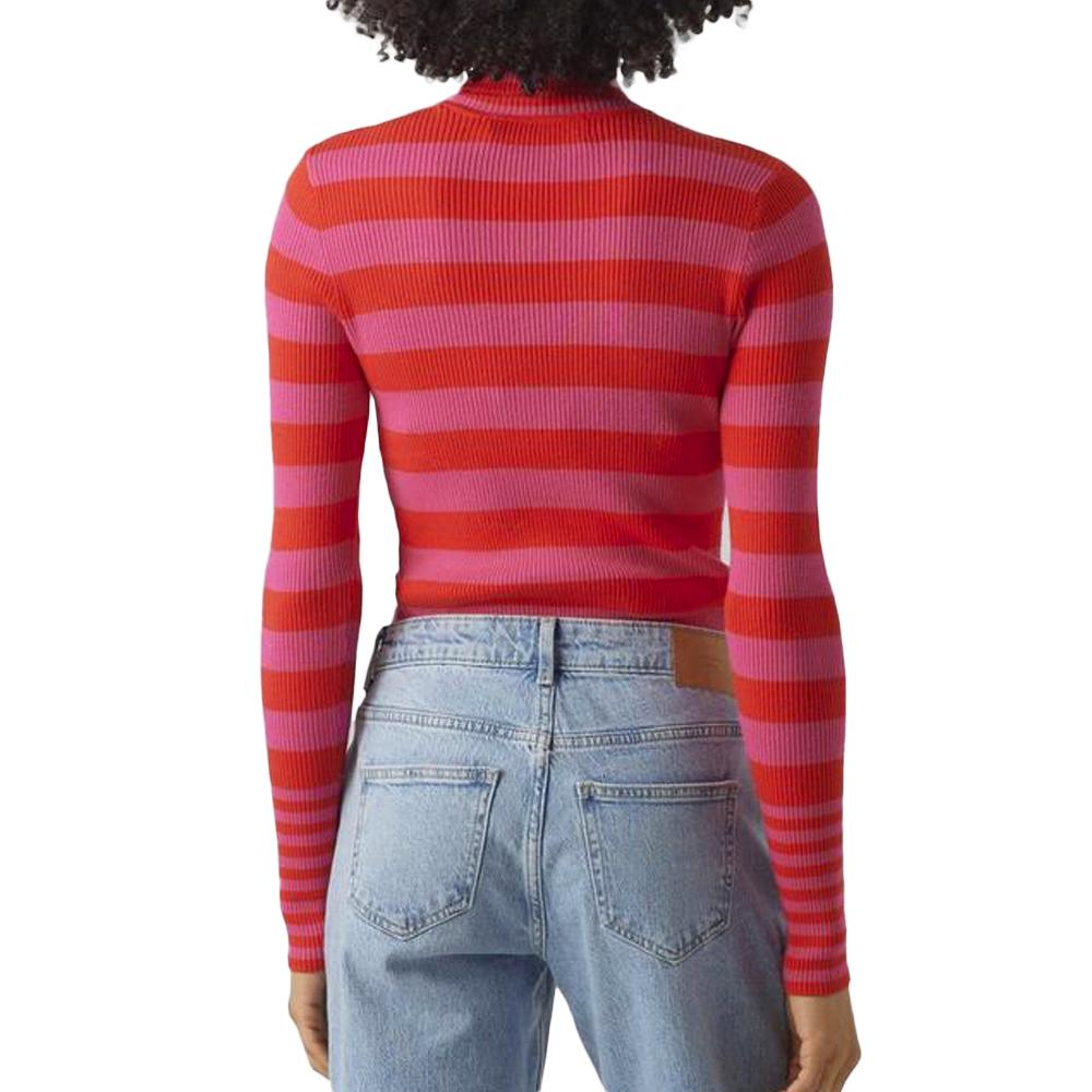 Pull Rose/Rouge Femme Vero Moda Maxine vue 2
