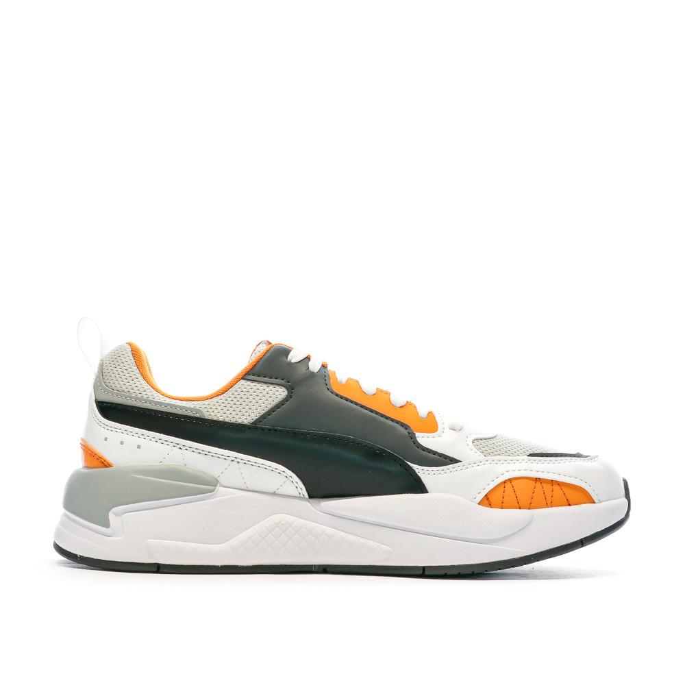 Baskets Blanche/Noir/Orange Homme Puma X-ray 2 Square vue 2