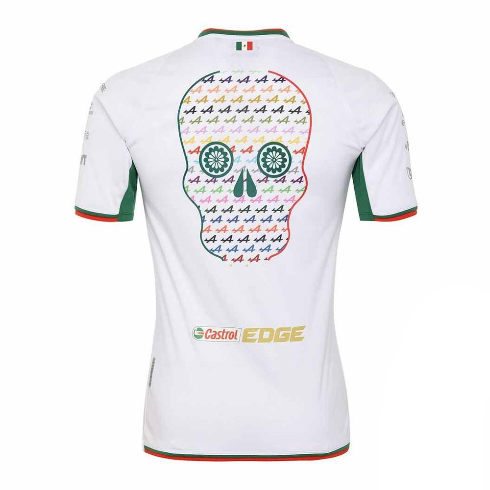 T-shirt Blanc Homme Kappa Kombat Mexico Alpine F1 vue 2
