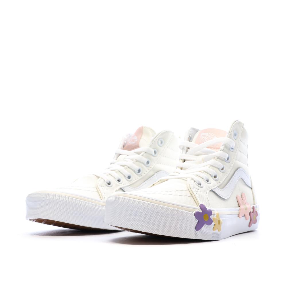 Baskets Beiges Fille Vans Flower vue 6