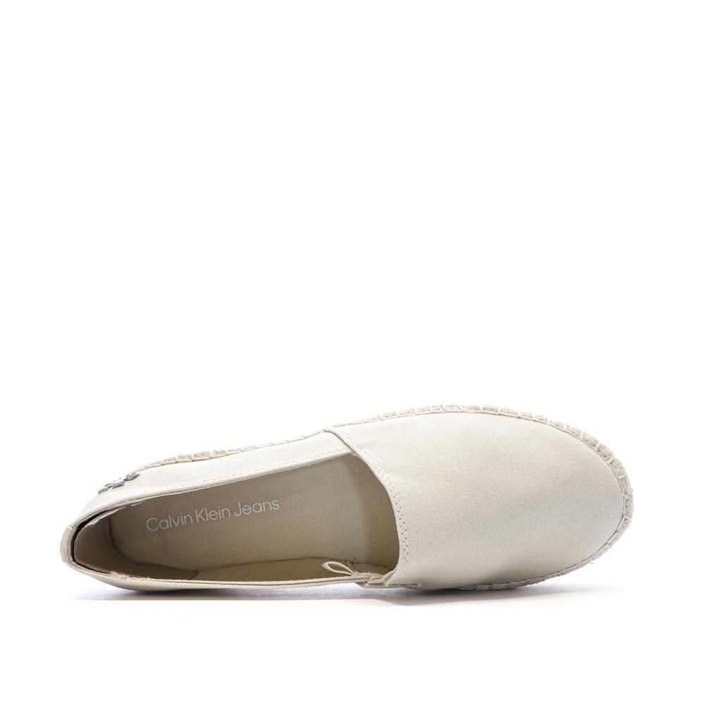 Espadrilles Ecru Femme Calvin Klein Jeans Flatform vue 4