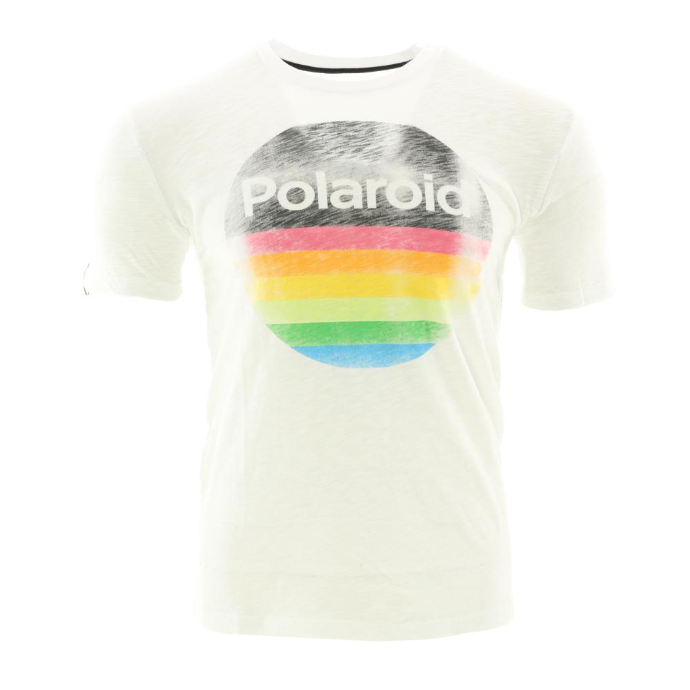 T-shirt Blanc Homme Vintage Tee Polaroid pas cher