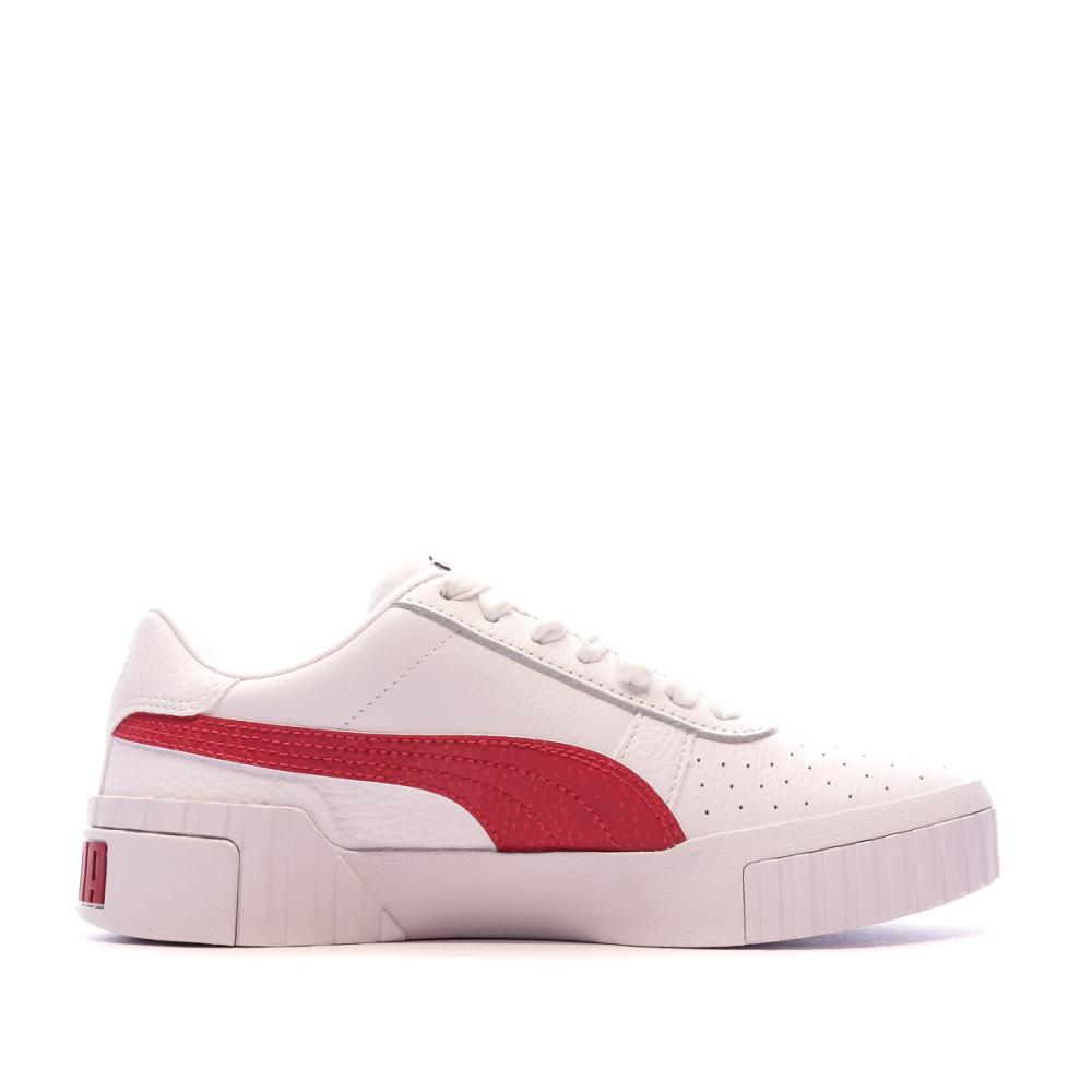 Baskets Blanc/Rouge Femme Puma Cali vue 2