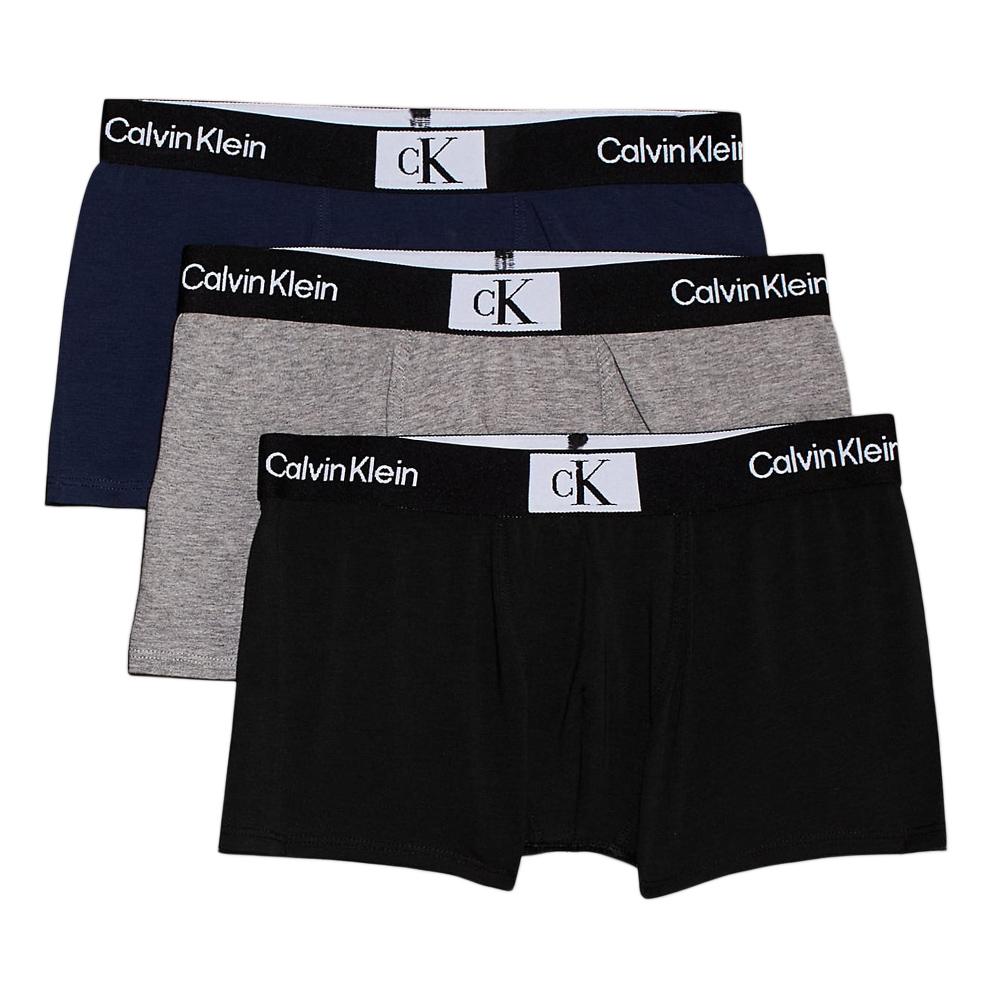 x3 Boxers Noir/Gris Garçon Calvin Klein Jeans Trunk pas cher