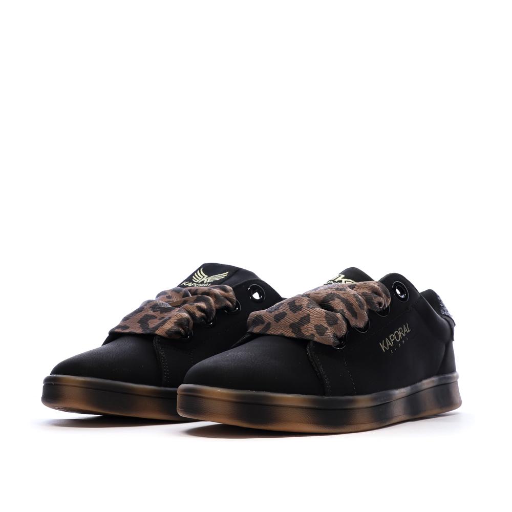 Baskets Noir Femme Kaporal Leopard vue 6