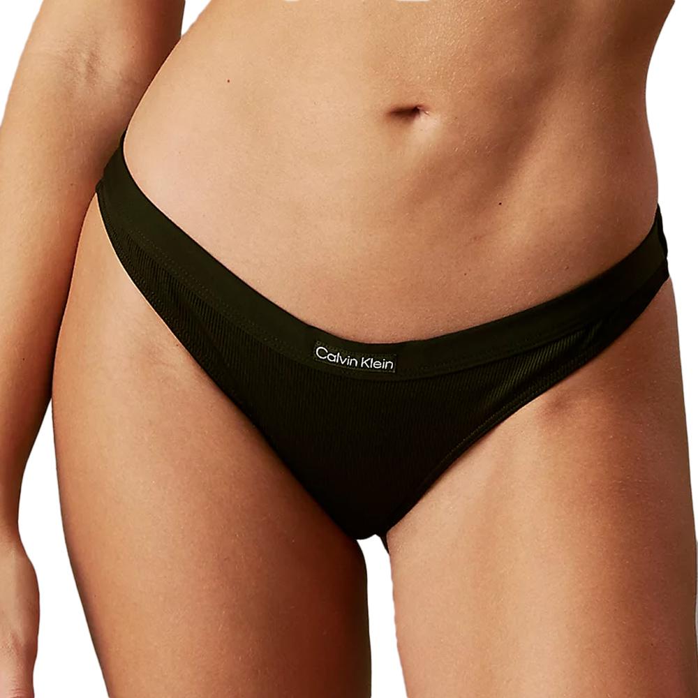 Bas de Maillots de bain Noir Femme Calvin Klein Jeans Curved Delta pas cher