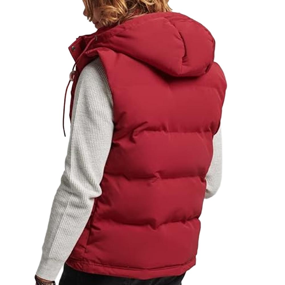 Doudoune sans manche Rouge Homme Superdry Hooded Everest vue 2