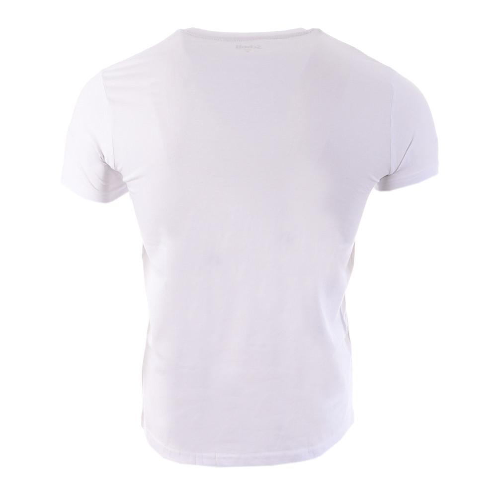 T-SHIRT BLANC HOMME SCHOTT V NECK JEFF vue 2