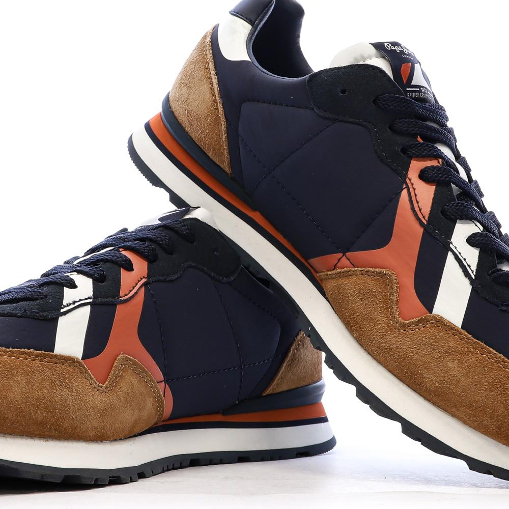 Baskets Marine/Marron Femme Pepe jeans Brit Mixt vue 7