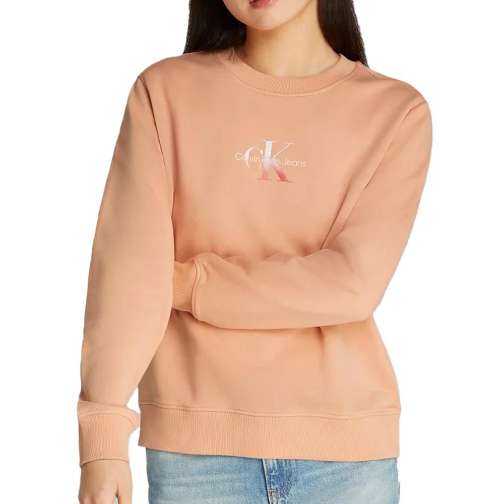 Sweat Orange Femme Calvin Klein Gradient Monologo pas cher