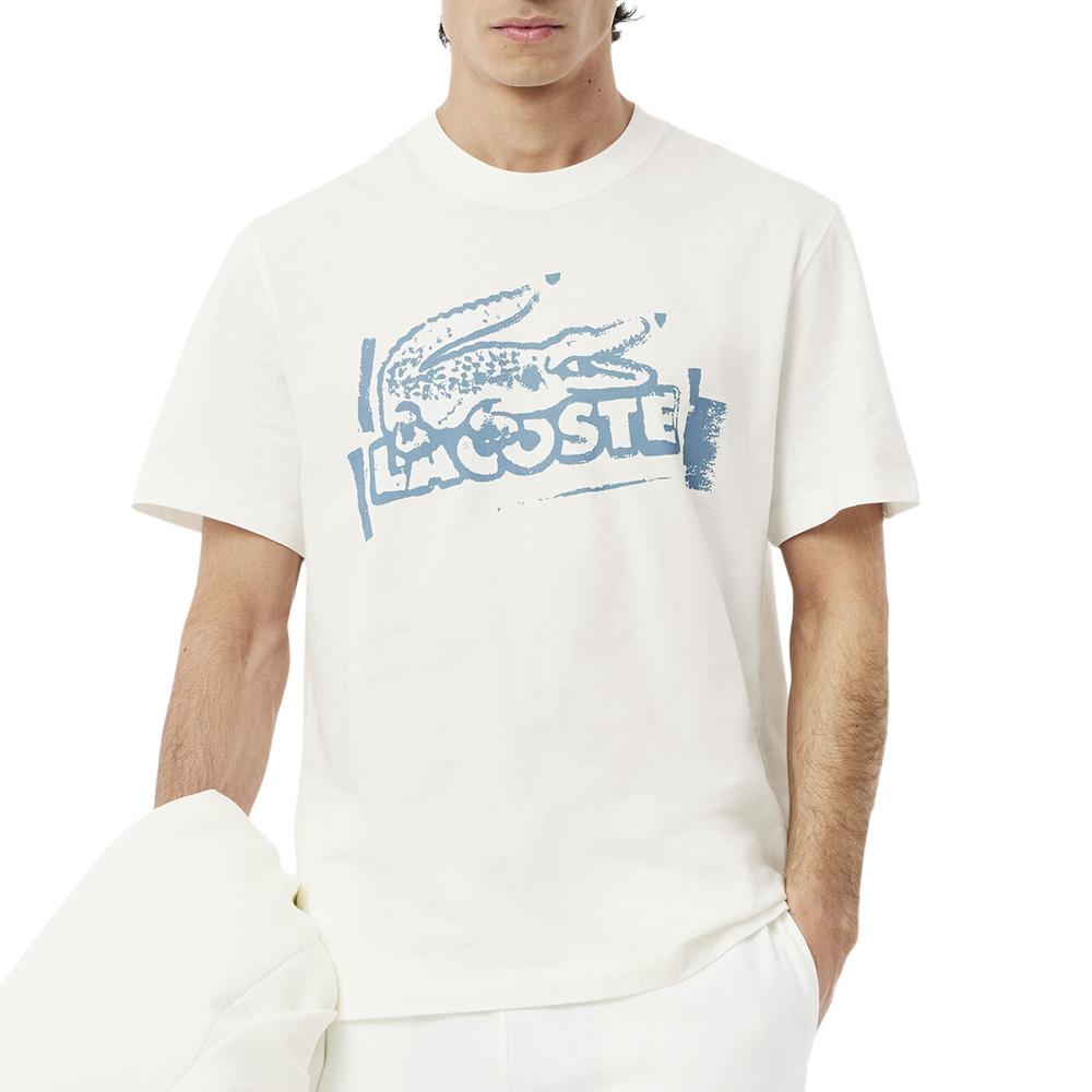 T-shirt Ecru Homme Lacoste TH0284 pas cher