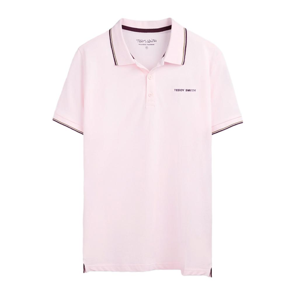 Polo Rose Homme Teddy Smith Pasian 2 pas cher