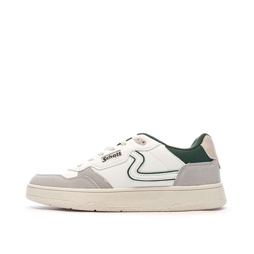 Schott Darcy Men's White/Grey/Green Sneakers affordable