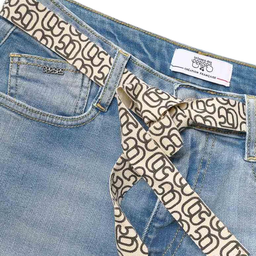 Short en Jean Bleu Fille Le Temps Des Cerises Tiko vue 3