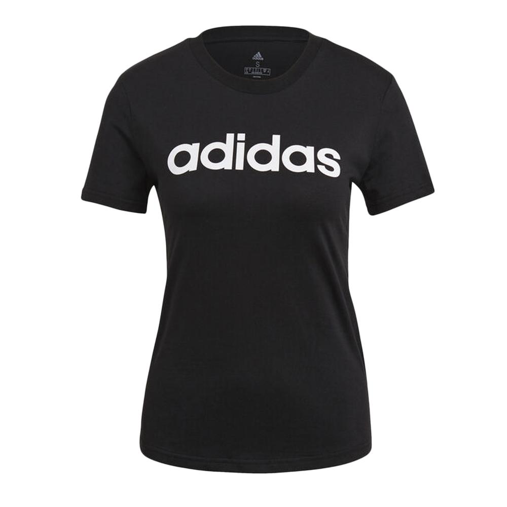 T-shirt Noir Femme Adidas Lin GL0769 pas cher