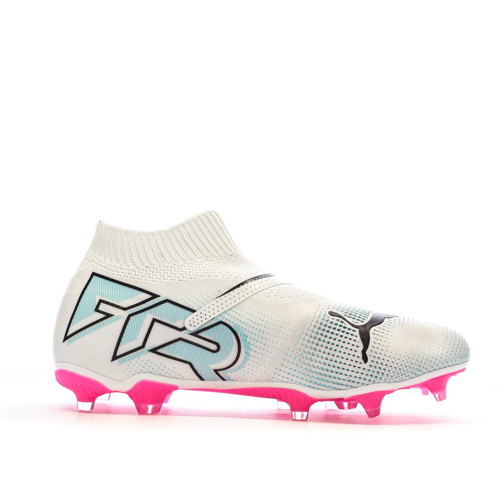 Chaussures de football Blanches/Roses Homme Puma Future 7 Match vue 2