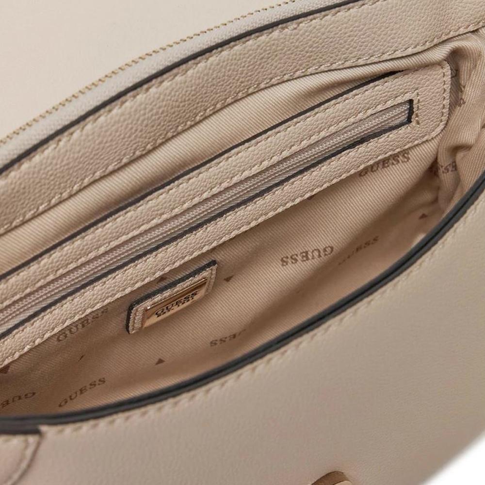 Sac à Bandoulière Écru Femme Guess Fedora vue 3