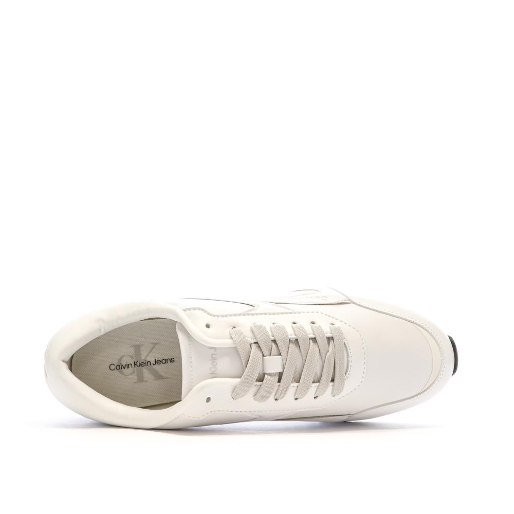 Baskets Blanches Homme Calvin Klein Jeans Retro Runner vue 4