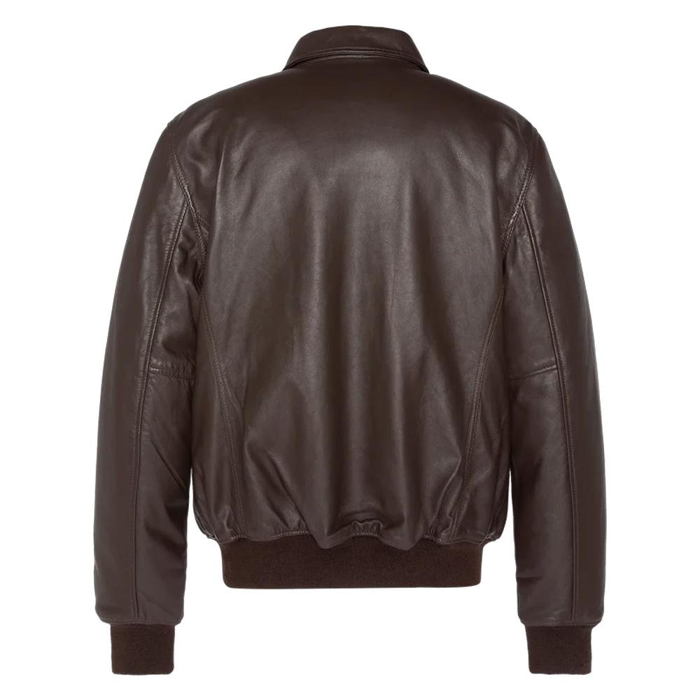 Blouson cuir Marron Homme Schott LCJET vue 2