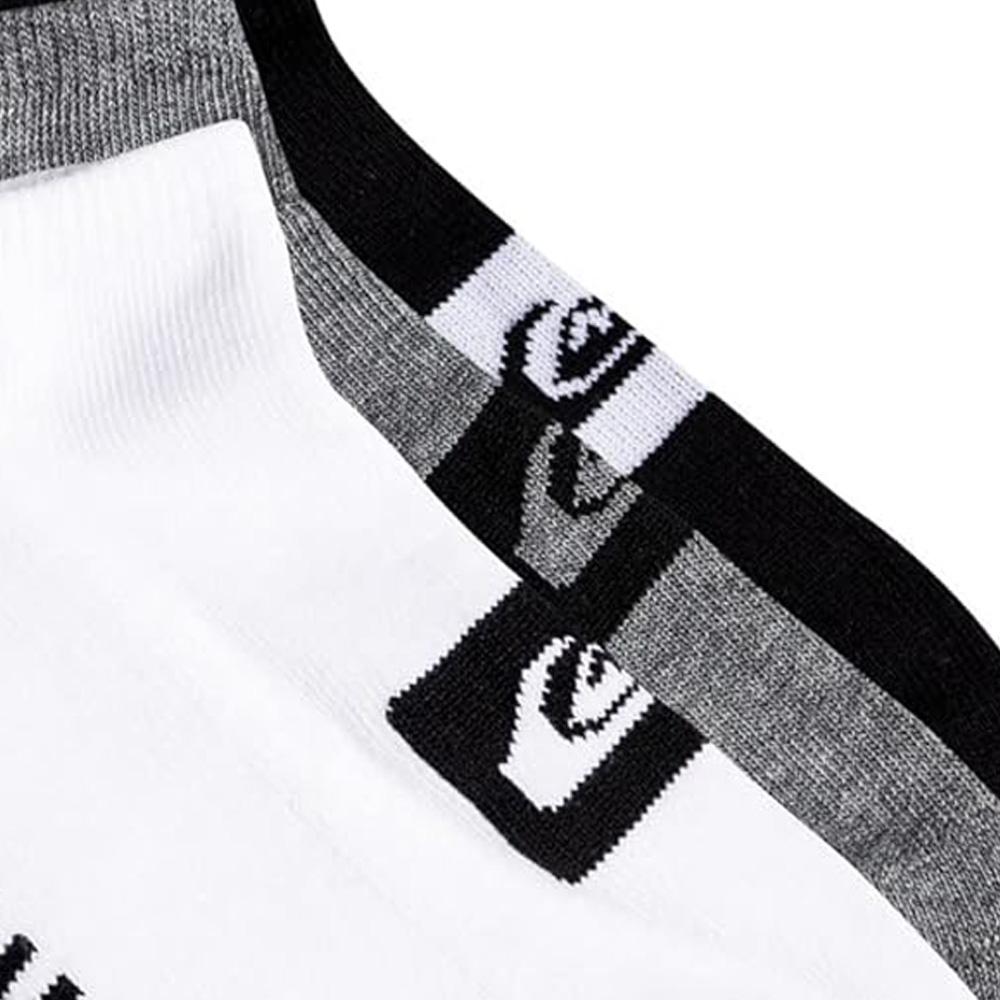 3er-Pack weiße/schwarze/graue Quiksilver-Herrensocken (3ankle) Ansicht 2
