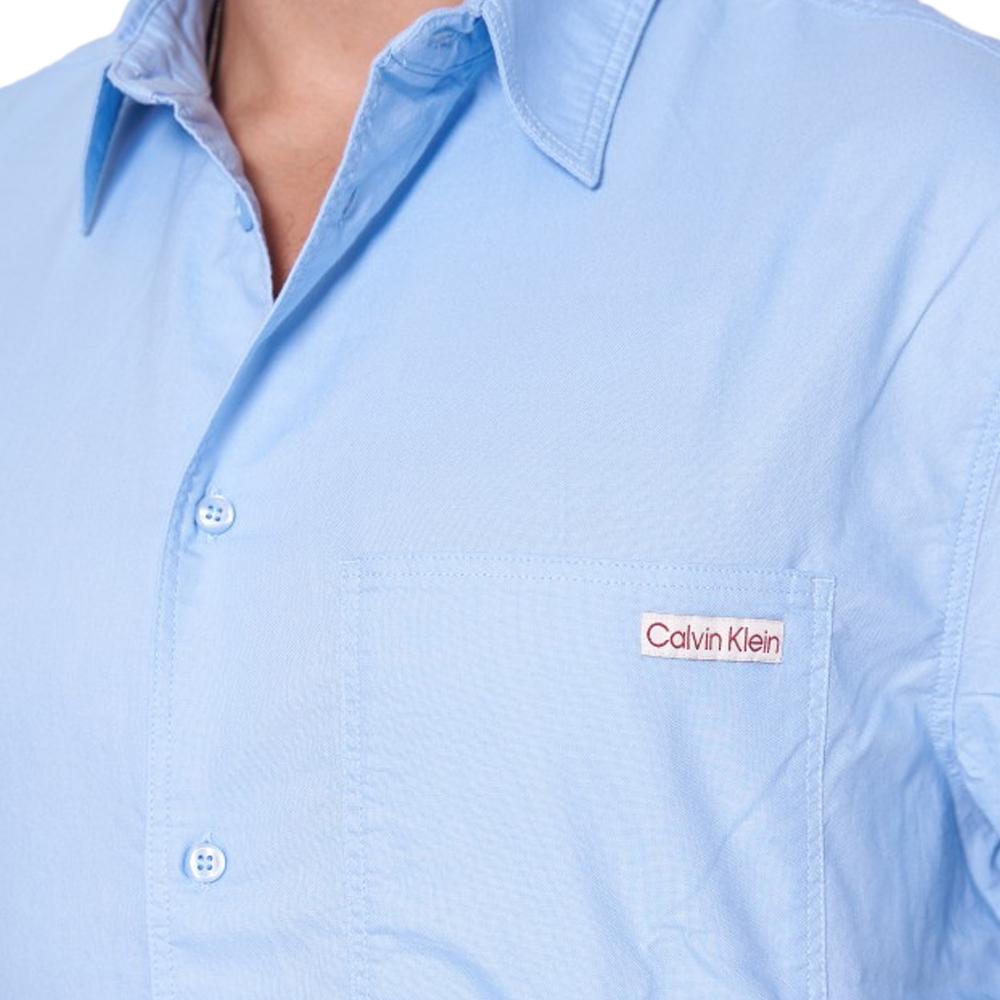 Chemise Bleu Homme Calvin Klein Jeans Oxford vue 3
