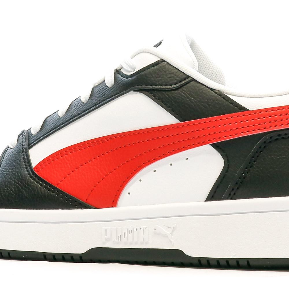 Baskets Noires/Blanches/Rouges Homme Puma Rebound V6 Low vue 7