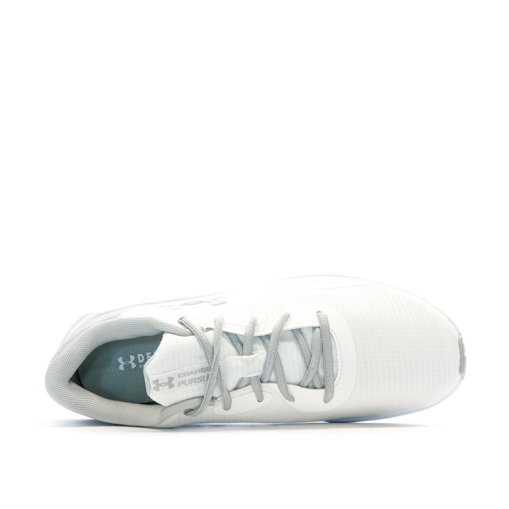Chaussures de Running Blanc/Gris Homme Under Armour Charged Pursuit 3 Tech vue 4