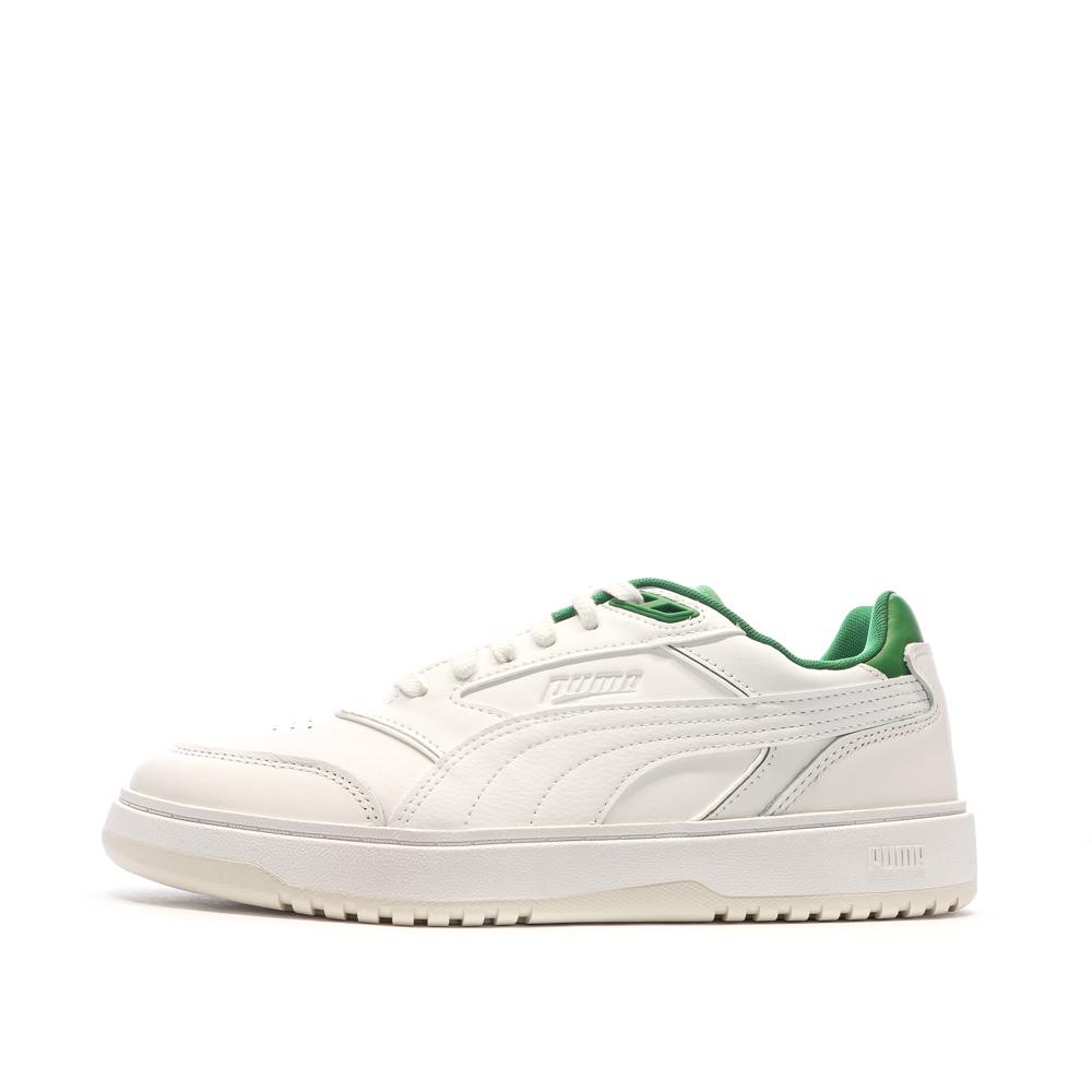 Baskets Blanches/Vertes Homme Puma Doublecourt03 pas cher