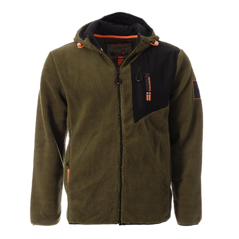 Polaire Zippé Kaki Homme Geographical Norway Tenergie pas cher