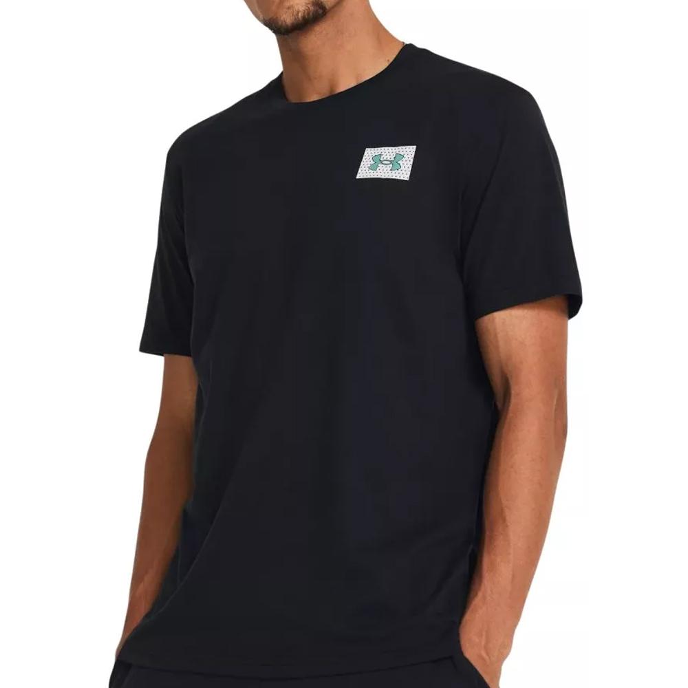 T-shirt Noir Homme Under Armour Color Block pas cher