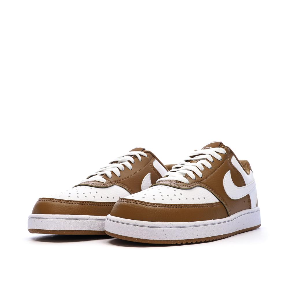 Baskets Marron/Blanches Femme Nike Court Vision Lo vue 6