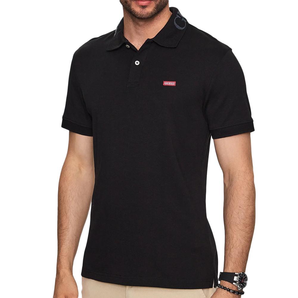 Polo Noir Homme Guess Nolan pas cher