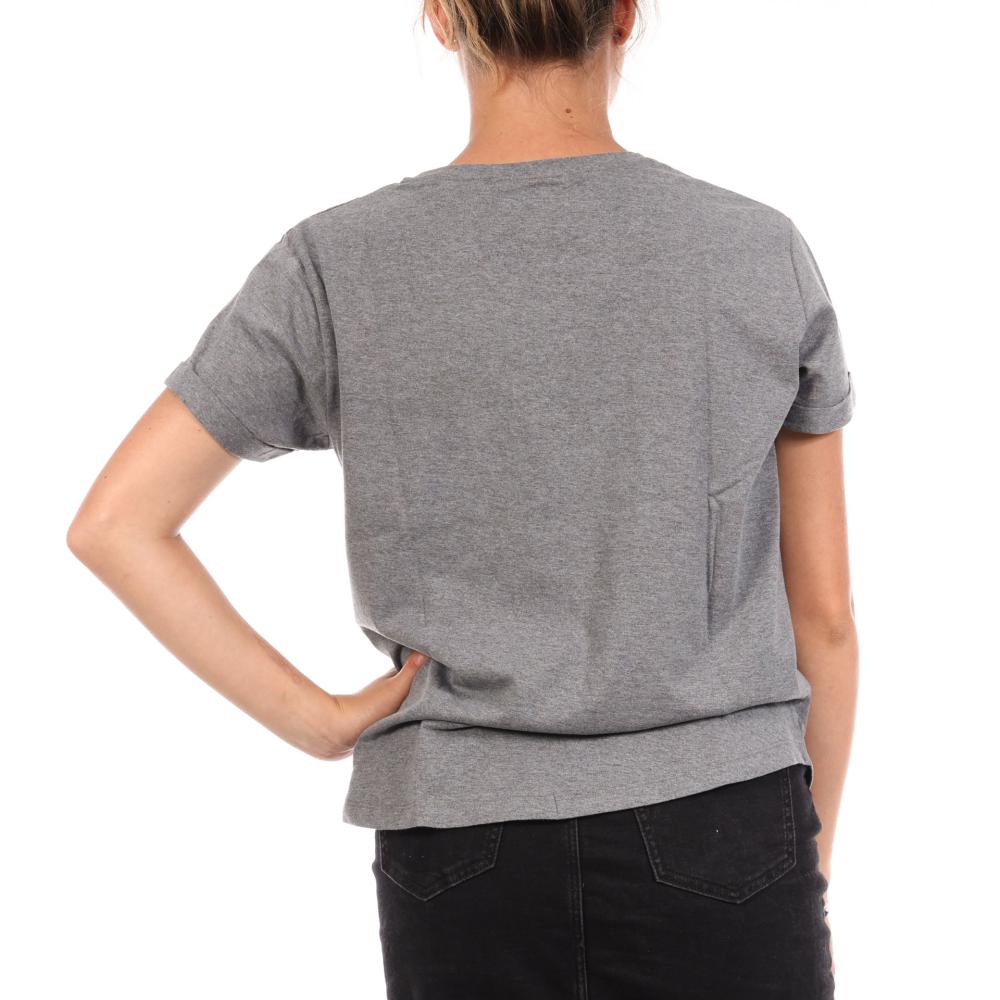 T-Shirt Gris Femme Disney Mickey Love Script vue 2