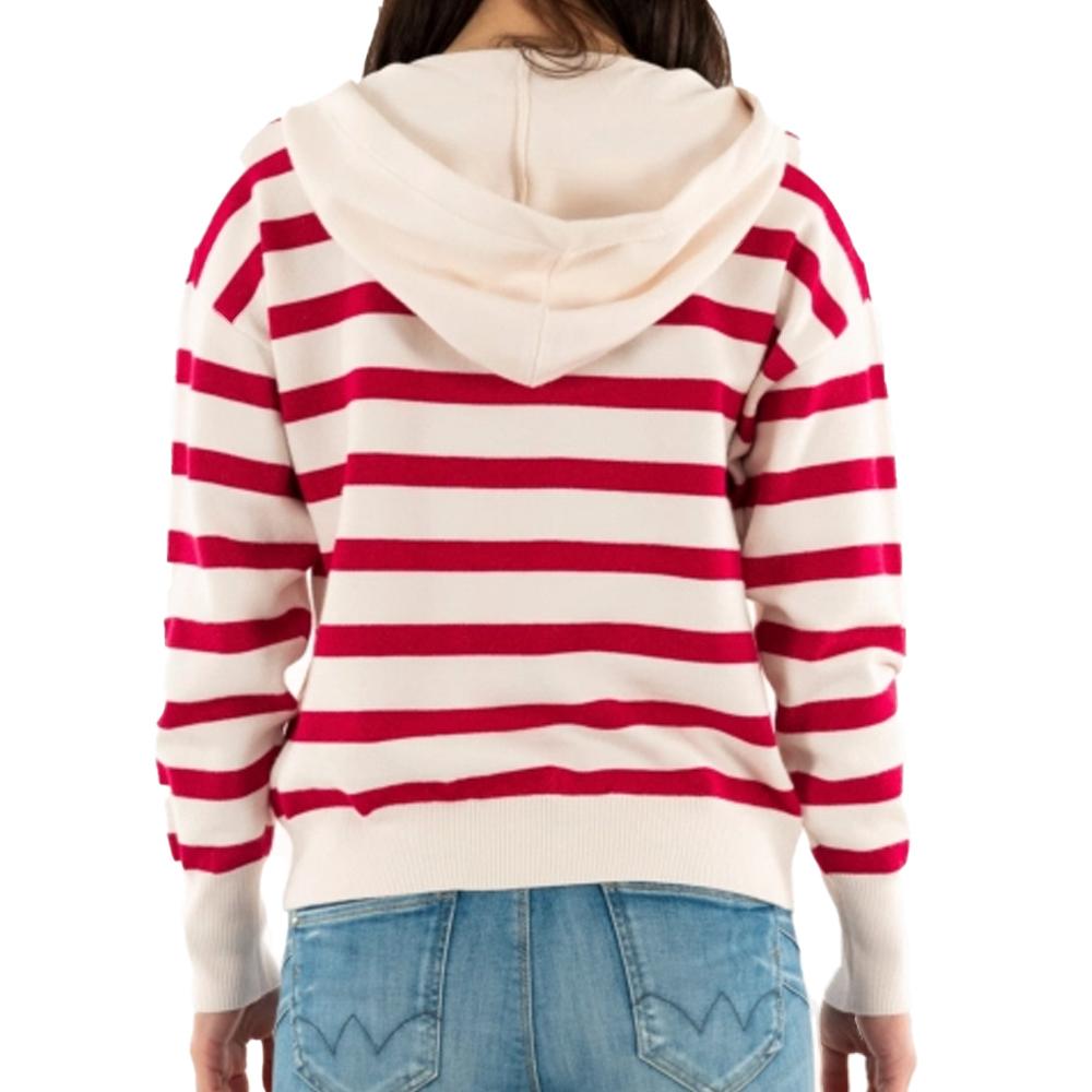 Pull Écru/Rouge Femme Morgan Ballo vue 2