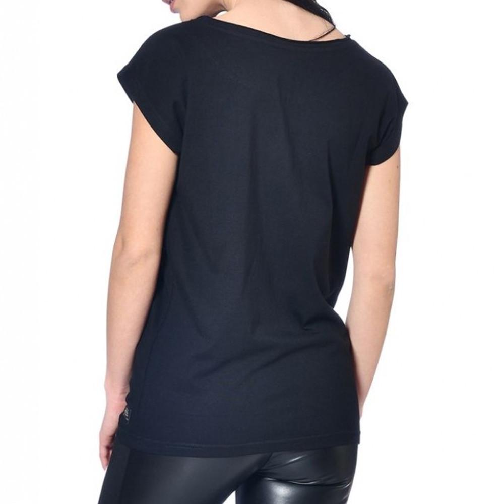 T-shirt Noir Femme Von Dutch Logo vue 2