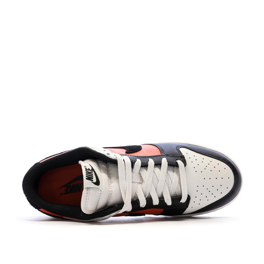 Dunk Low Retro Blanc/Noir/Orange Homme Nike vue 4