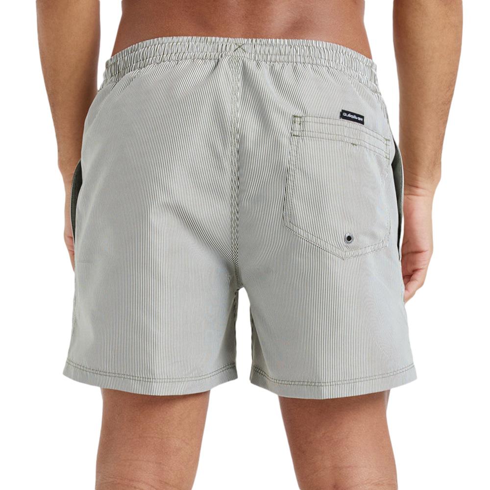 Short de bain Kaki Homme Quiksilver Deluxe 15 vue 2