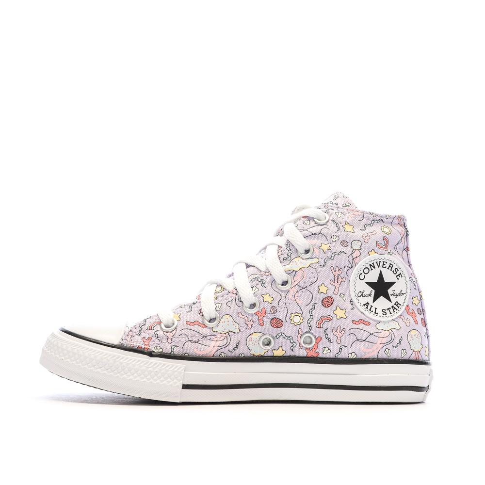 Baskets Violettes Garçon/Fille Converse Chuck Taylor All Star A03578C pas cher