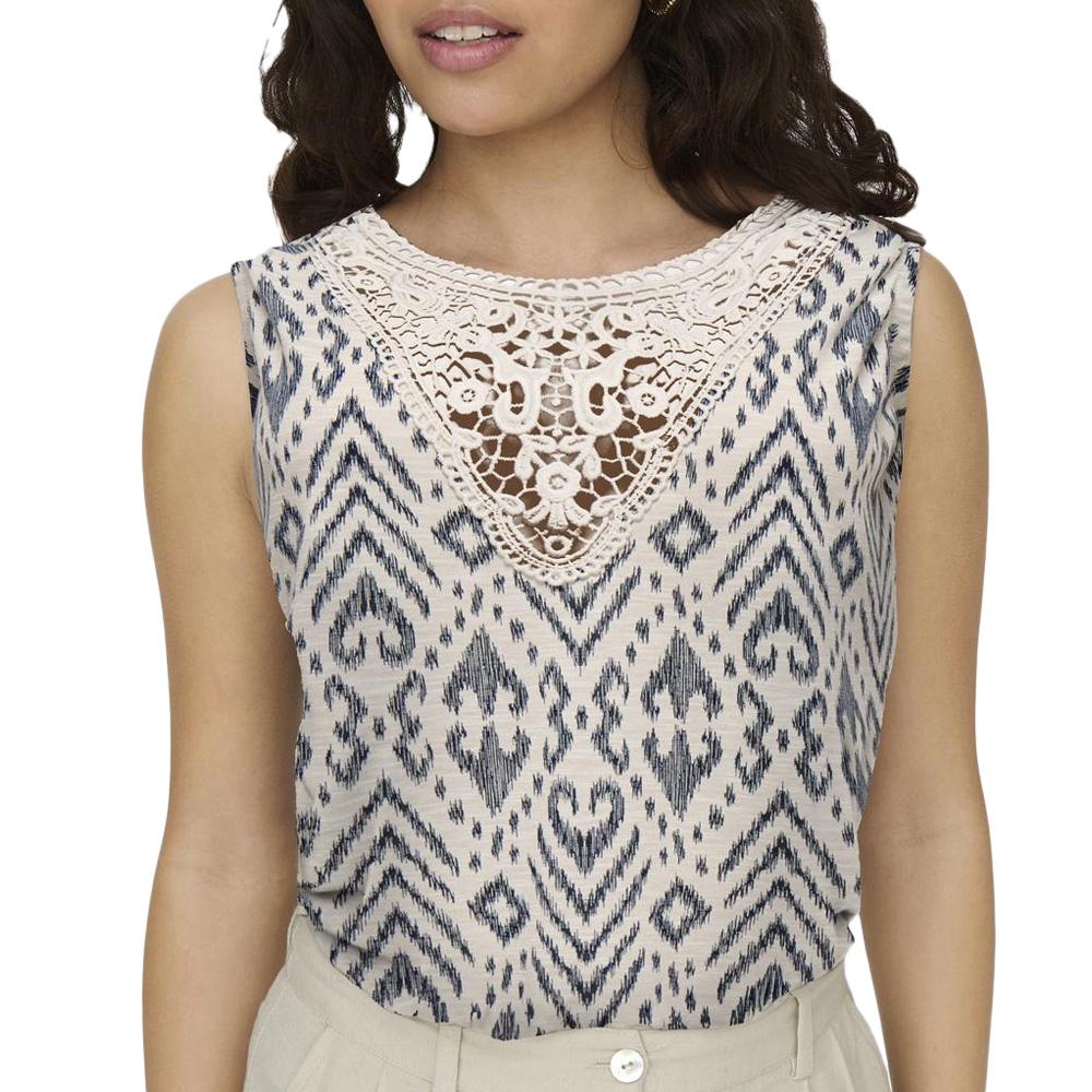Débardeur Beige/Noir Femme JDY Dodo pas cher
