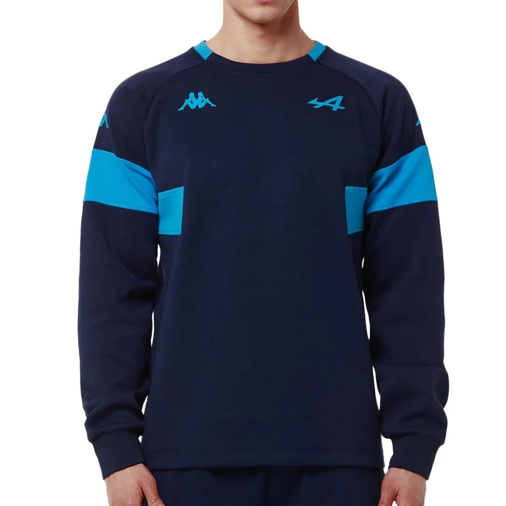Sweat Marine/Turquoise Homme Kappa Adofod Alpine F1 371R75W pas cher